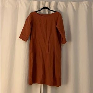 Not perfect linen burnt Orange dress